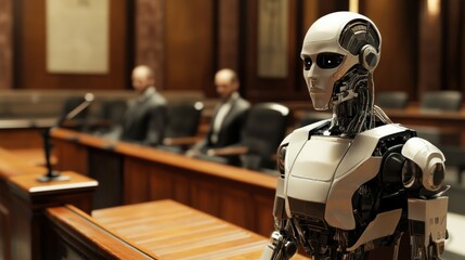 Fototapeta premium artificial intelligence and the concept of justice