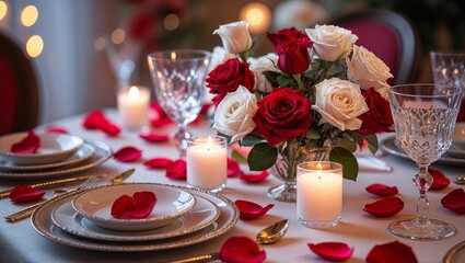 Romantic valentine dinner