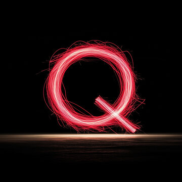 Q,  alphabet, alfabet, nummer, zahl, buchstabe, letter, letters, neon, neonreklame, style, stil, grafik, 3d, animation, feuer, flame, number, herz, feurig, symbol, heiss, fonts, licht, glow, liebe, te
