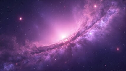 Fototapeta premium Stunning Lavender Nebula, Vibrant Cosmic Dust and Galaxy Space Background
