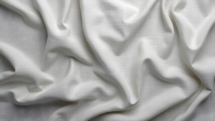 Obraz premium Close-Up Silver Linen Fabric Texture, Subtle Folds and Drapes, Elegant Textured Background for Design