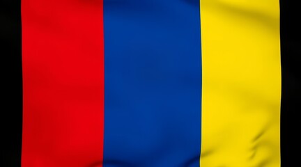 Fototapeta premium Rostov oblast flag fluttering against clear sky background