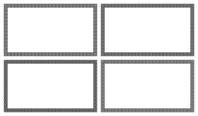 Geometric horizontal border seamless pattern frame collection