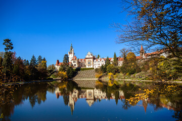castle Pruhonice of the czech republic in autumn. autumn in the czech park © Danylka