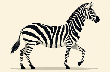 Obraz premium A zebra horse with black and white stripes close-up.