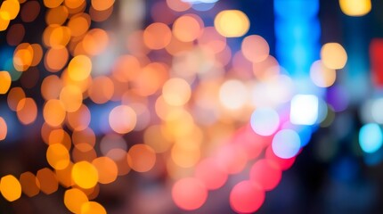 Fototapeta premium Colourful Bokeh Background, Festive Glow for Parties