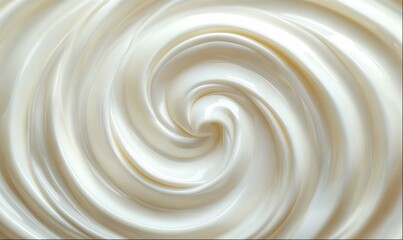 Greek yogurt swirl close up, whipped cream texture, top view, hight detailed upscaled image