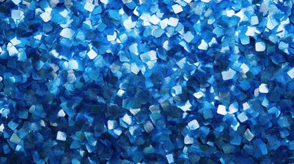 Blue glitter texture background, close-up shot