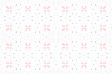 Seamless Pastel Geometric and Floral Pattern.