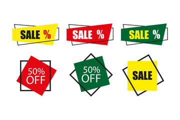 Sale Tags. Vector illustration of the sale tags set EPS 10
