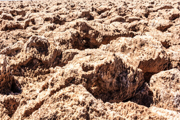 A desert landscape with rocks and sand