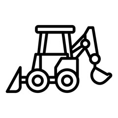 Backhoe Loader Icon