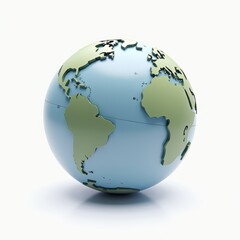 Obraz premium globe on white background