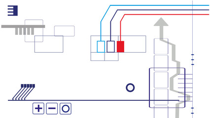 Obraz premium abstract pattern with microcircuit elements 