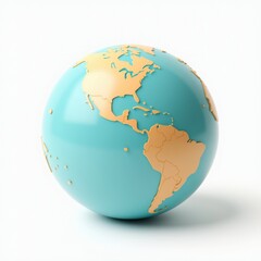 Obraz premium globe on white background