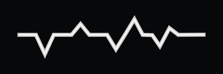 Life line icon vector. Heartbeat line icon.