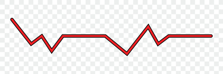 heart rhythm set , Electrocardiogram, ECG - EKG signal, Heart Beat pulse line concept design element