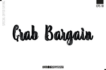 Special Offer Typography Text Script Lettering Design Grab Bargain