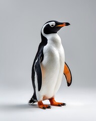 Obraz premium Gentoo Penguin: A Majestic Antarctic Bird