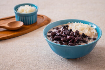 Black bean and sweet sticky rice in coconut milk, Thai dessert .