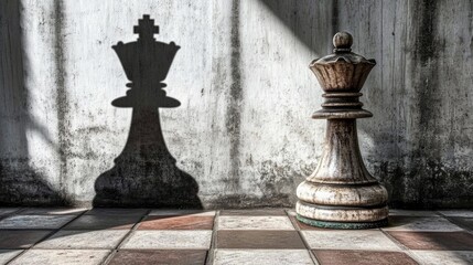 Obraz premium shadow of chess piece