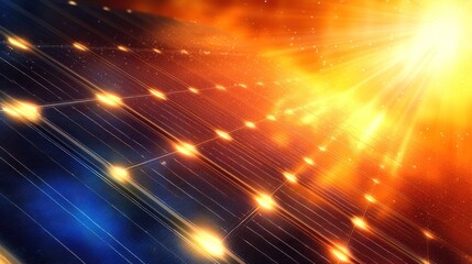 Obraz premium Solar panel energy sun abstract power background