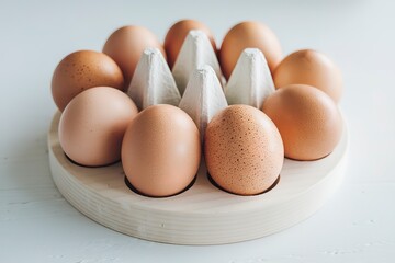 A photo of a collection of chicken eggs.
