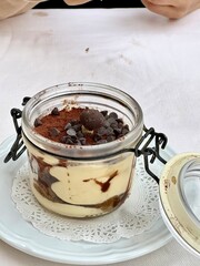 Tiramisu in a glass