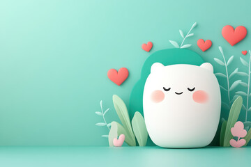 Dating online, A vibrant pastel avatar depicting a character sending a virtual hug, ideal for expressing warmth and friendliness in digital communications.