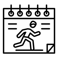 Running Calendar Icon