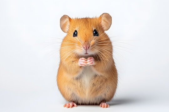 vCute rat face shot, isolated on white background