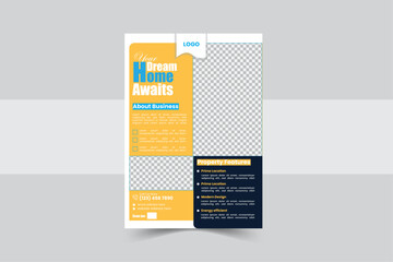 Creative Real Estate Flyer Template, Dream home Layout