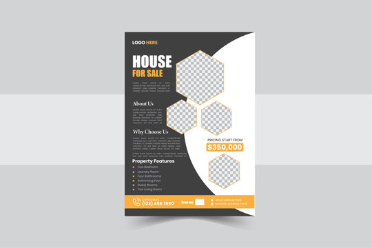 Creative Real Estate Flyer Template, Layout