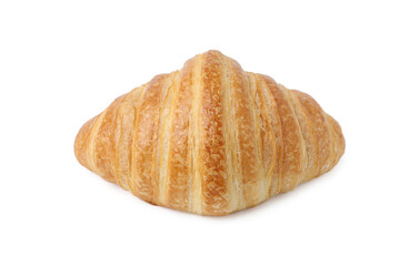 Freshly baked delicious croissant isolated on white