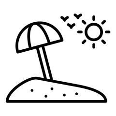 Beach Umbrella Icon
