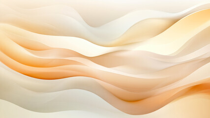 Fototapeta premium Waves of Soft Beige and Warm Tones Undulate Gracefully Across a Tranquil Backdrop, Inviting Serenity and Calmness