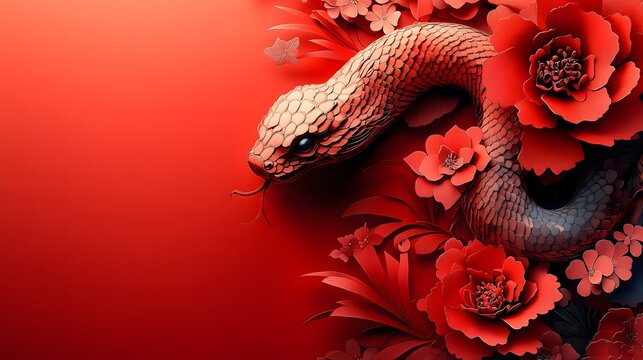 Chinese New Year.lunar new year,year of the snake.&nbsp;symbolizes the Lunar New Year of China