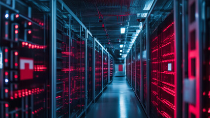 Obraz premium Exploring the Vibrant Realm of Bitcoin Mining Infrastructure in Switzerland's State-Of-The-Art Facilities