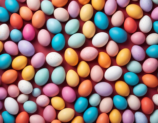 Obraz premium Easter eggs painted with intricate, colorful designs.