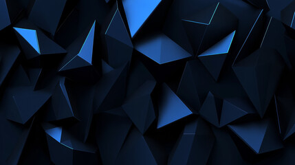 Fototapeta premium Abstract geometric shapes in dark blue tones