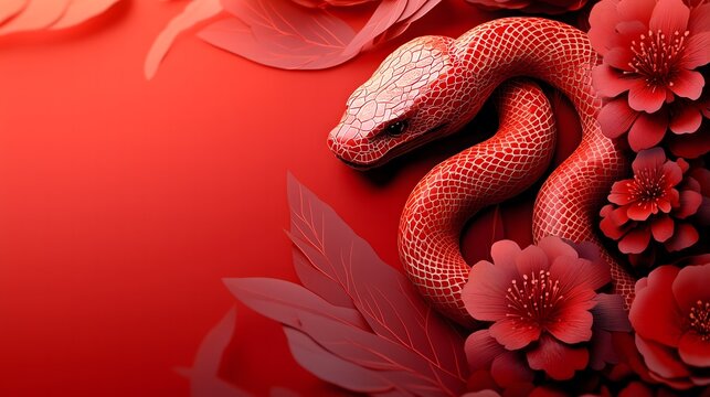 Chinese New Year.lunar new year,year of the snake.&nbsp;symbolizes the Lunar New Year of China
