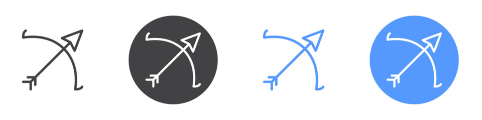 Archery icon vector symbol outline sign