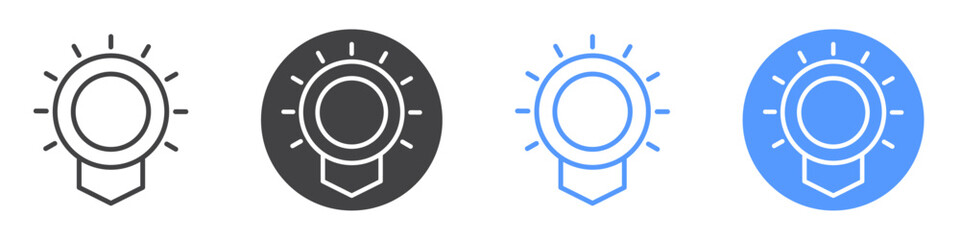 Badge icon vector symbol outline sign