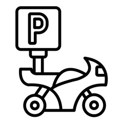 Motorcycle Parking Icon
