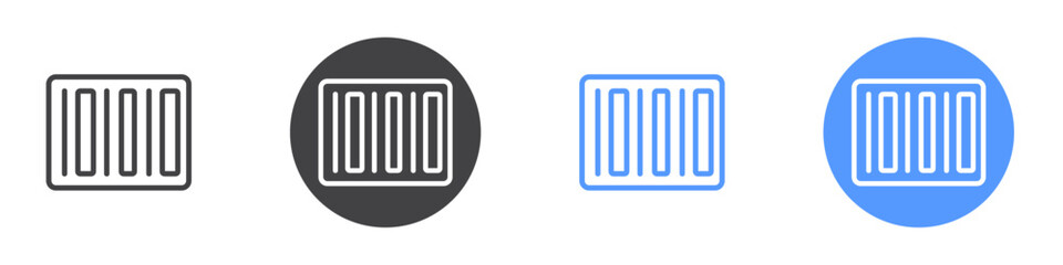 Barcode icon vector symbol outline sign