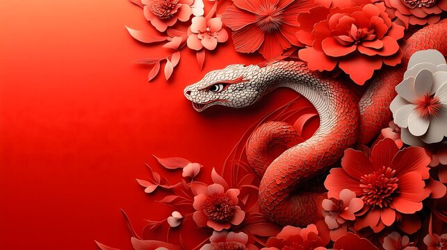 Chinese New Year.lunar new year,year of the snake.&nbsp;symbolizes the Lunar New Year of China
