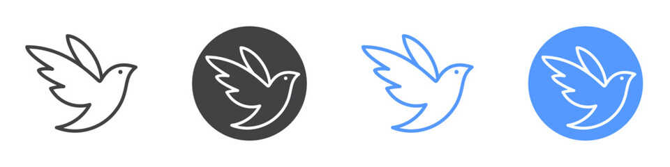 Bird icon vector symbol outline sign