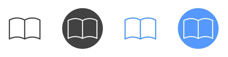 Book open icon vector symbol outline sign