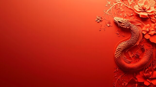 Chinese New Year.lunar new year,year of the snake.&nbsp;symbolizes the Lunar New Year of China
