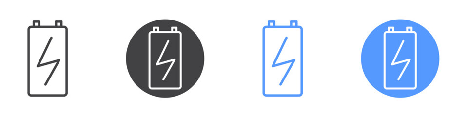 Charging battery icon vector symbol outline sign